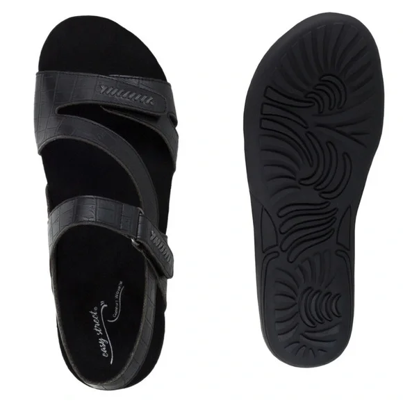 🆕Black comfy sandals by Easy Street. - Picture 2 of 6